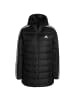Adidas Sportswear Winterjacke Essentials 3-Streifen Light Hooded in schwarz / weiß