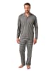 JP1880 Langer Schlafanzug in dunkelgrau