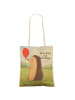 Mr. & Mrs. Panda Tote Bag Igel Luftballon Design mit Spruch in Weiß