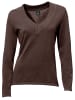 Heine V-Ausschnitt-Pullover in schokobraun