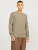 Jack & Jones Weicher Strickpullover mit Rundhalsausschnitt und langen Ärmeln in Beige