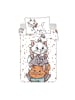 Disney Marie Cat "Friends" Bettwäsche-Set für Kinderbett 100x135 cm + 40x60 in Weiß
