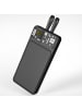 Qualo QUALO Transparente Powerbank 10000 mAh PD mit LED 23W schwarz