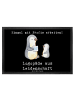 Mr. & Mrs. Panda Schmutzfangmatte Logopäde Leidenschaft mit Spruch in Schwarz