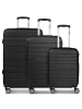 Bench Seattle 4 Rollen Kofferset 3-teilig in black