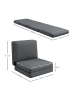 HOMCOM Bodensofa-75L x 268B x 18H cm-Dunkelgrau
