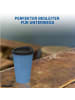 elasto Riffel-Kaffeebecher "ToGo" in behagliches blau/schwarz - 300 ml