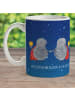 Mr. & Mrs. Panda Kindertasse Sternzeichen Zwilling mit Spruch in Sternenhimmel Blau