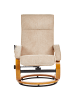 Beliani 3-tlg Massagestuhl HERO in Beige/Braun
