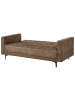 Beliani Schlafsofa ABERDEEN in Braun/Schwarz - (W) 186 x (H) 83 x (L) 88 cm