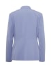 GOLDNER Kurzgröße:  Blazer mit feinen Kontrastpaspeln in taubenblau
