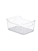 relaxdays 2 x Kühlschrank Organizer in Transparent - (B)25 x (H)10,5 x (T)18 cm