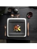 Villeroy & Boch 6er Set Speiseteller quadratisch Manufacture Rock 28 x 28 cm schwarz in schwarz