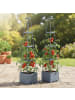 relaxdays 2 x Pflanzkübel in Grau - (B)25 x (H)145 x (T) 25 cm