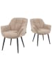 DUBI Möbel 2er-Set: Esszimmerstuhl Mika-Remo in Beige - (B)65 x (H)81 x  (T)66 cm
