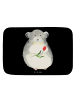 Mr. & Mrs. Panda Duschmatte Chinchilla Blume ohne Spruch in Schwarz