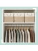 relaxdays 3 x Aufbewahrungskorb in Beige/ Weiß - (B)30 x (H)30 x (T)30 cm
