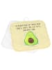 Mr. & Mrs. Panda Potholder Avocado Glücklich mit Spruch in Gelb Pastell
