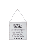 UNUS Metallschild Hotel Mama in Weiß