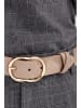 Vanzetti 35 mm Veloursgürtel aus Echtleder in Taupe