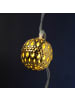 MARELIDA LED Lichterkette 20 Kugeln Metallbälle L: 2,7m in gold