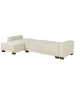 Beliani Ecksofa ROMEDAL in Beige/Schwarz - (W) 290 x (H) 86 x (L) 173 cm rechtsseitig