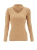 caneva Damen Strickpullover in Dunkelbeige