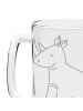 Mr. & Mrs. Panda Bierglas Einhorn Nashorn ohne Spruch in Transparent