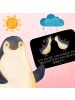 Mr. & Mrs. Panda Duschmatte Pinguin Liebe mit Spruch in Schwarz