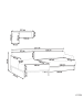 Beliani Ecksofa SOSJO in Blau/Braun - (W) 251 x (H) 74 x (L) 132 cm rechtsseitig