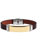Adeliás Unisex Armband aus Leder 21 cm in braun
