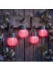 MARELIDA 4x LED Solar Mini Lampion Gartenlampion D: 7cm in pink