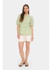 SAINT TROPEZ Kurzarm-Bluse GeleksaSZ Gerade Passform in Smoke Green