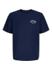 JACK & JONES Junior T-Shirt JJEBRANDES BACKP RELAXED TEE SS in Dunkelblau