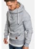 Humy Basic Sweater Hoodie Einfarbig mit Schall Kapuze in Hellgrau