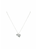 Gemshine Halskette mit Anhänger HERZ - Chalcedon in silver coloured