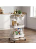 SONGMICS Beistellwagen Pataye in Weiß - (B)42.5 x (H)86.3 x (T)37.3 cm