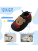 Yihakids Leder-Krabbelschuhe "Bären" in Schwarz