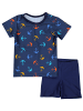 Aquarti Baby Jungen Bade-Set Zweiteiliger Badeanzug T-Shirt Hose in blau/orange