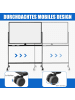 COSTWAY Whiteboard Doppelseitig in Schwarz