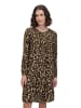 Betty Barclay Plisseekleid langarm in Schwarz/Beige