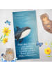 Mr. & Mrs. Panda Badehandtuch Orca Design mit Spruch in Weiß