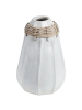 Beliani Dekovase KAMPAR in Weiß/Beige - (W) 17 x (H) 30 x (L) 17 cm