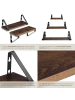 tectake 3er Set Wandregal Cowell Höhe 12 cm, Industrial Holz dunkel, rustikal