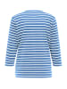 GOLDNER Kurzgröße:  Ringelshirt Buntgewirktes Ringelshirt in azur / weiß / geringelt
