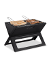 relaxdays Klappgrill in Schwarz - (B)45,5x (H)30 x (T)30 cm