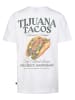 Petrol Industries T-Shirt mit grafischem Rückenprint Taco in Weiß