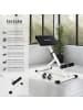 tectake Hyperextension-Bank Coleman rutschfeste Fußenden, schwarz/weiß