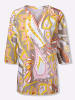 Sieh an! Longbluse in sonnengelb-ecru-bedruckt