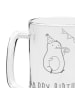 Mr. & Mrs. Panda Gravur Bierkrug Avocado Geburtstag mit Spruch in Transparent